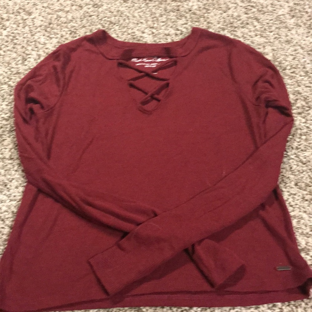 Maroon Hollister Top